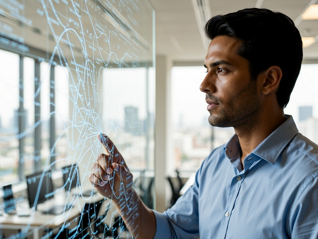 Especialista analizando patrones de datos